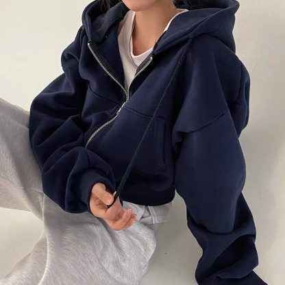 Zip-Up Sweatshirts Hoodie
