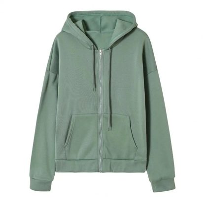 Chic Hooded Sweatshirt Coat