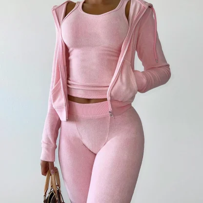 Jogger Suit with Vest and Hoodie