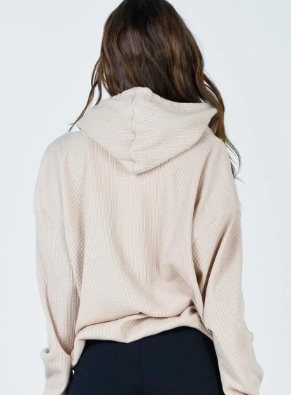 Solid Color Zippered Hoodie - Image 3