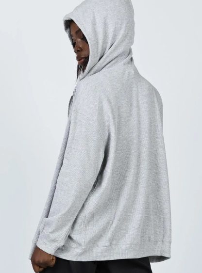 Solid Color Zippered Hoodie - Image 4