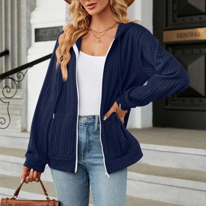 Casual Cozy Style Drawstrings Hoodie - Image 6