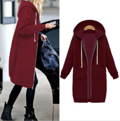 Cozy Comfort Loose Fit Hooded Coat - Image 2