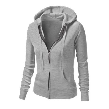 Simple Drawstring Hooded Coats - Image 2