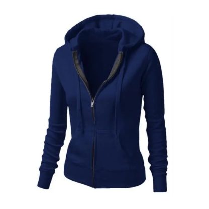 Simple Drawstring Hooded Coats - Image 3