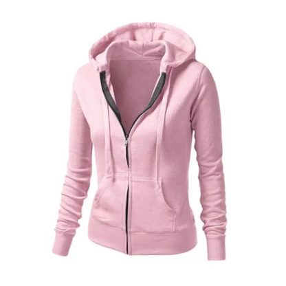 Simple Drawstring Hooded Coats - Image 4