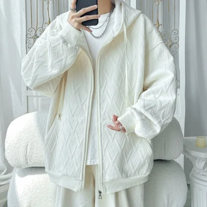 Stylish Men's Oversize Zip-Up Hoodies - Image 3