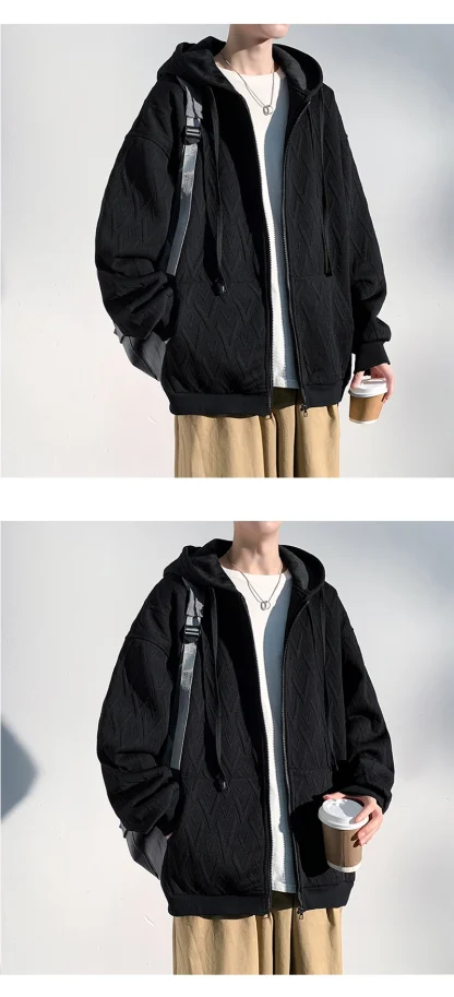Stylish Men's Oversize Zip-Up Hoodies - Image 9
