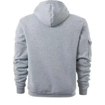 Casual Plain Hoodie with Pockets - Image 4