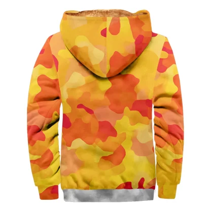 Zipper Hooded Winter Fleece Jacket - Image 2