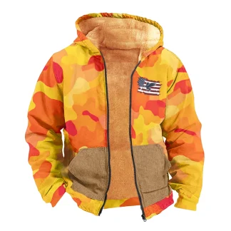 Zipper Hooded Winter Fleece Jacket