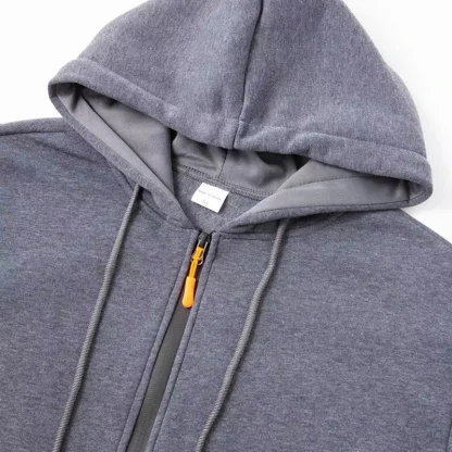Casual Plain Hoodie with Pockets - Image 6