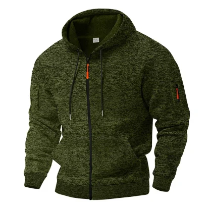Heavy Fleece Hooded Sweater Jacket - Image 3