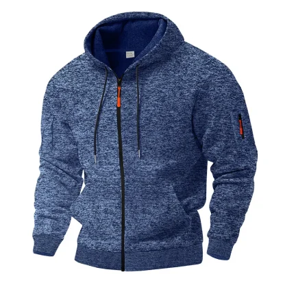 Heavy Fleece Hooded Sweater Jacket